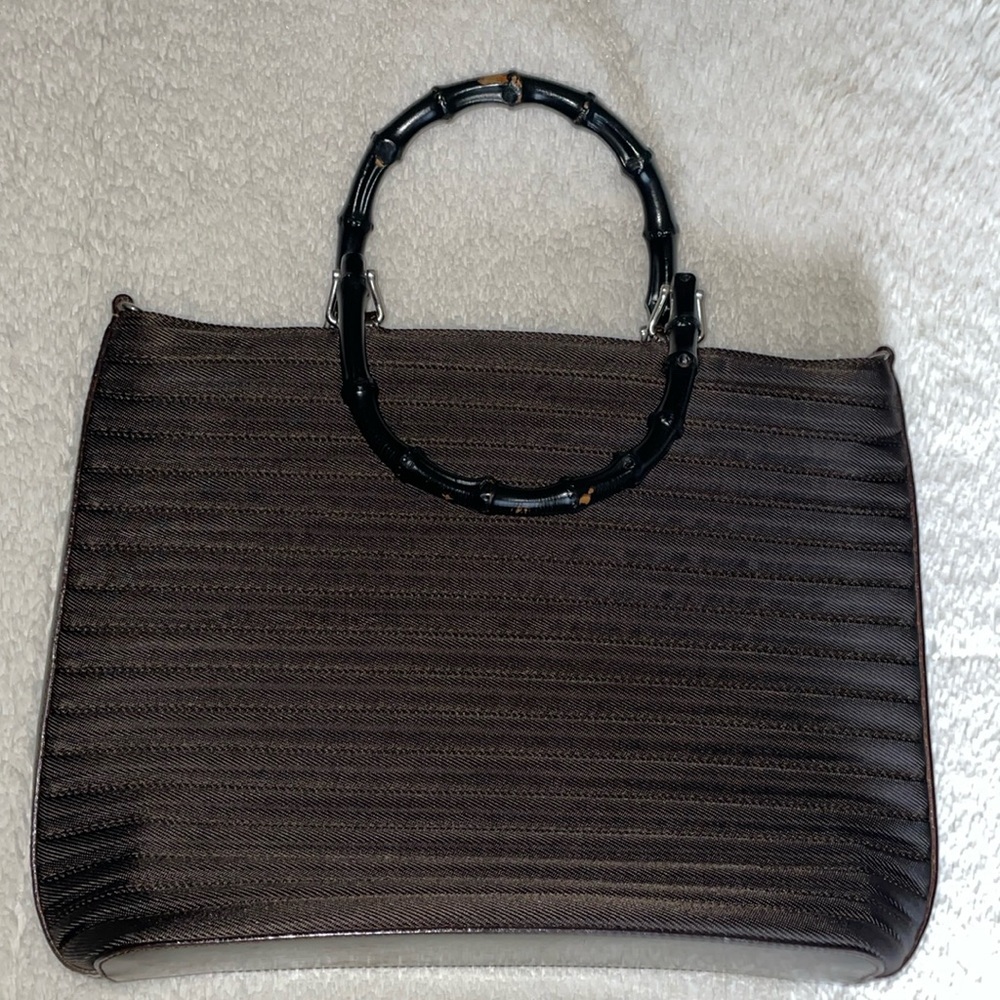Gucci Chocolate Brown Bamboo Tote - Picture 2 of 8